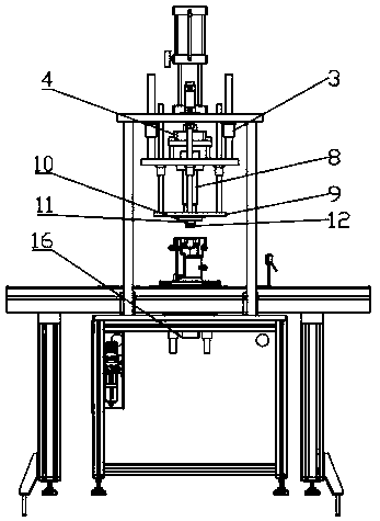 Positioning press fitting mechanism of compressor shell bearing automatic press fitting machine