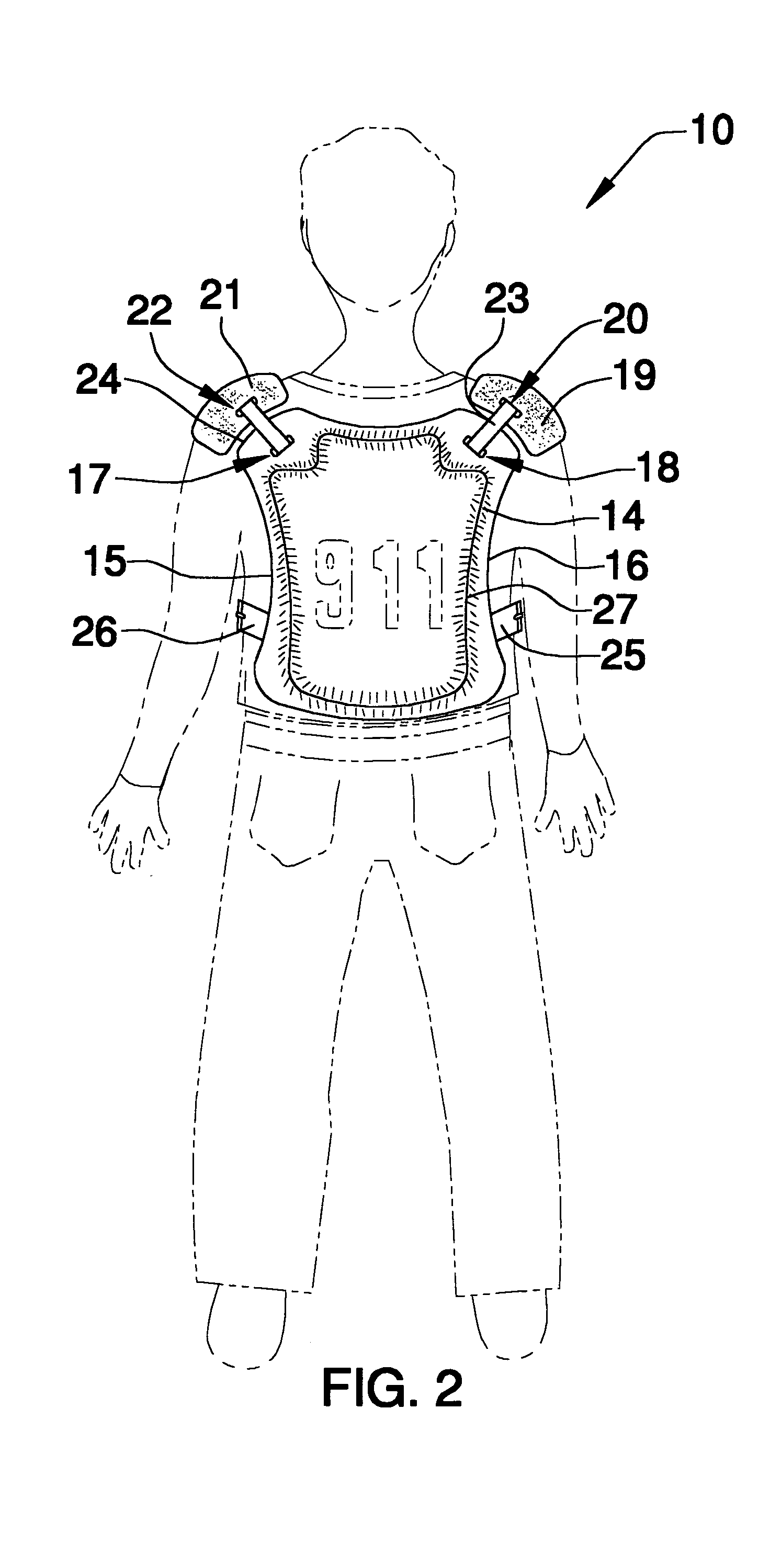 Illuminated chest protection device