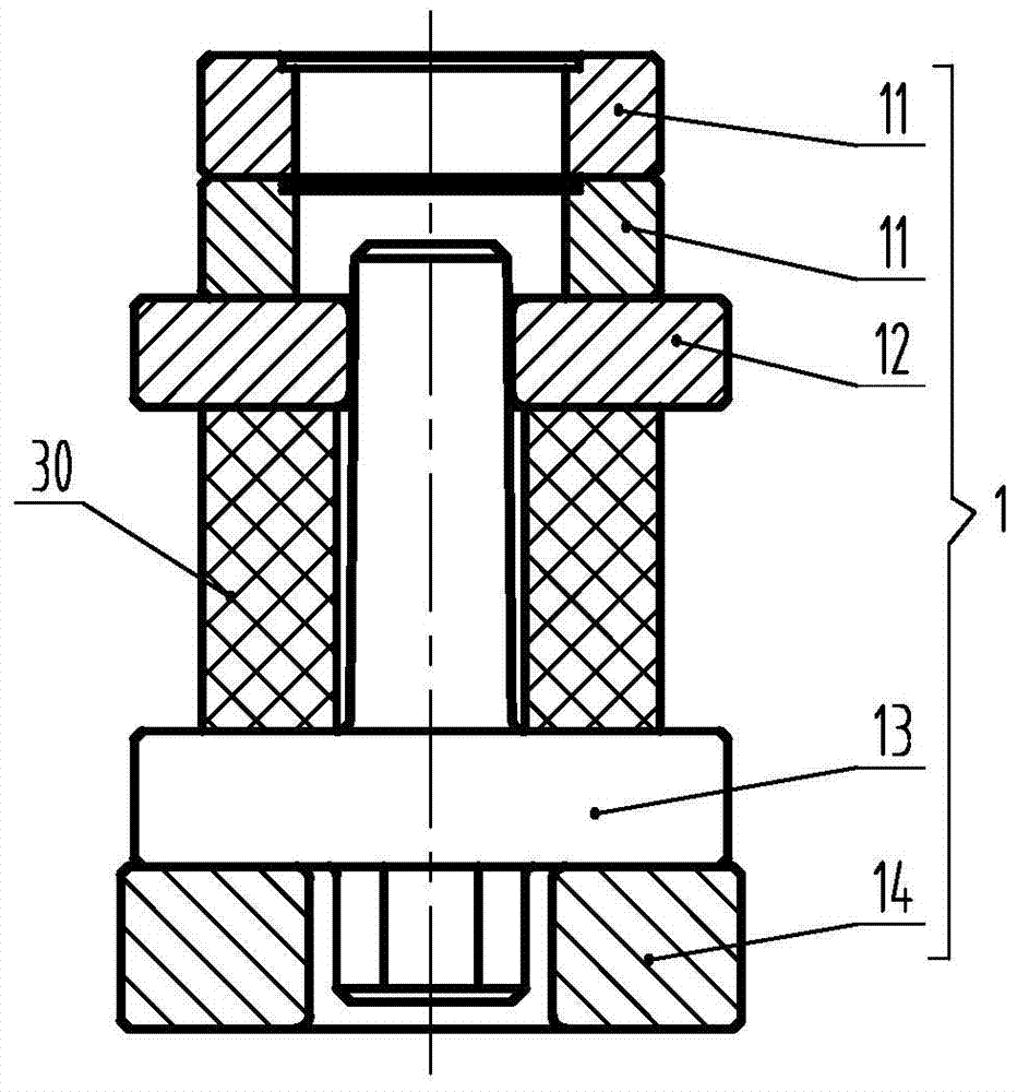 Upsetting and elongating device for ring blank prefabricated by hollow steel ingot