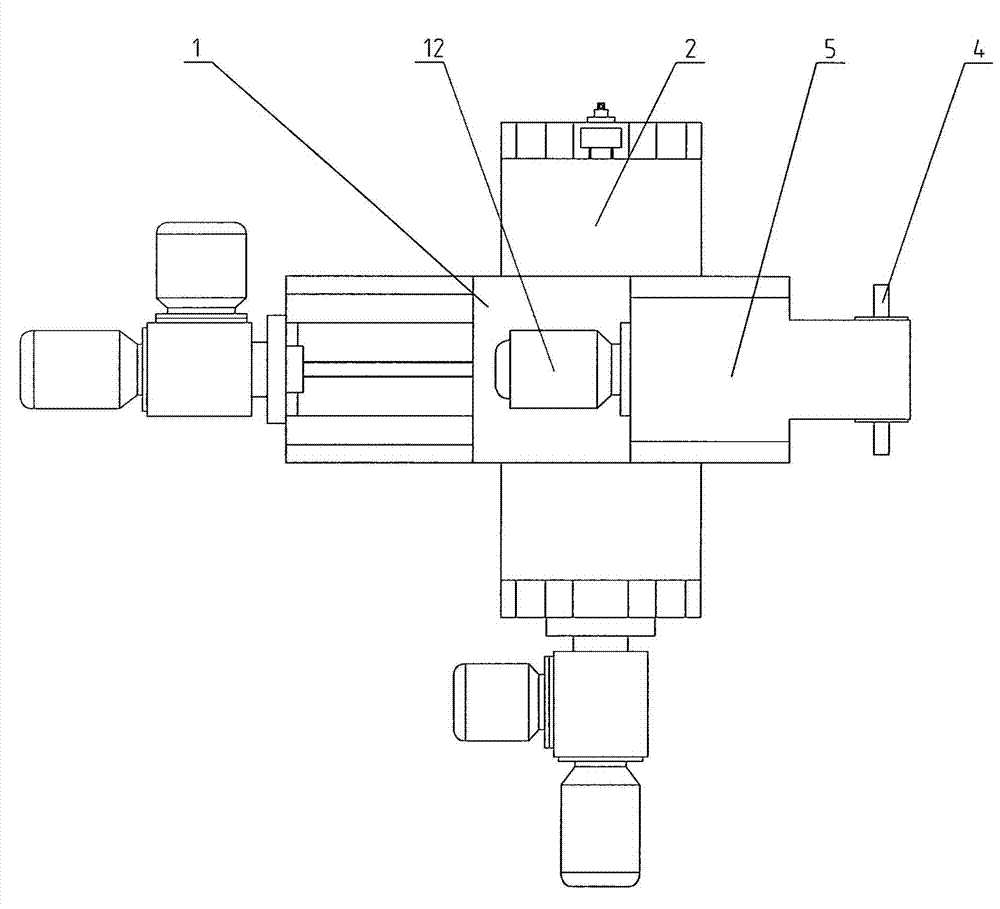 Four-spindle drilling machine for wearing plate on bogie side frame