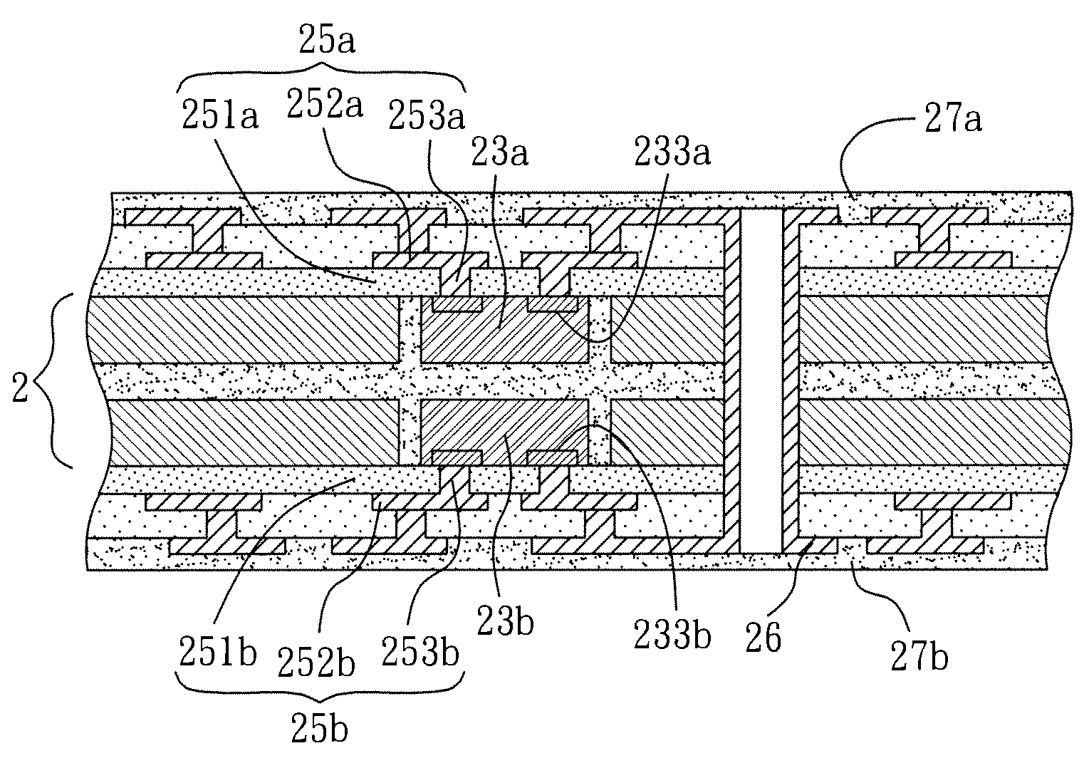 Stack structure of carrier boards embedded with semiconductor components and method for fabricating the same