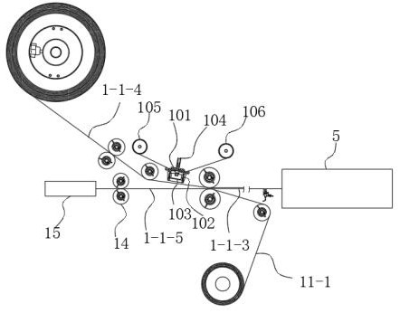 A double-sided adhesive die-cutting waste discharge device used on a die-cutting machine