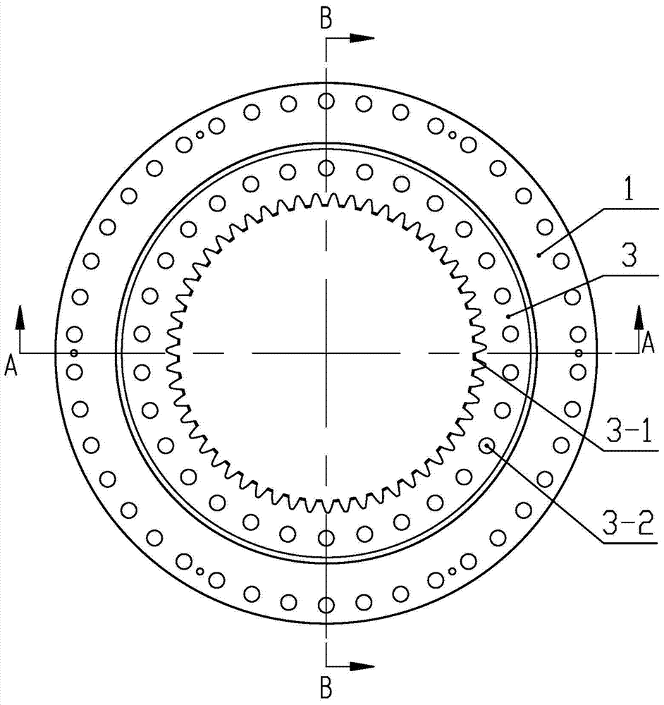 A tidal energy generating set and its pitch bearing