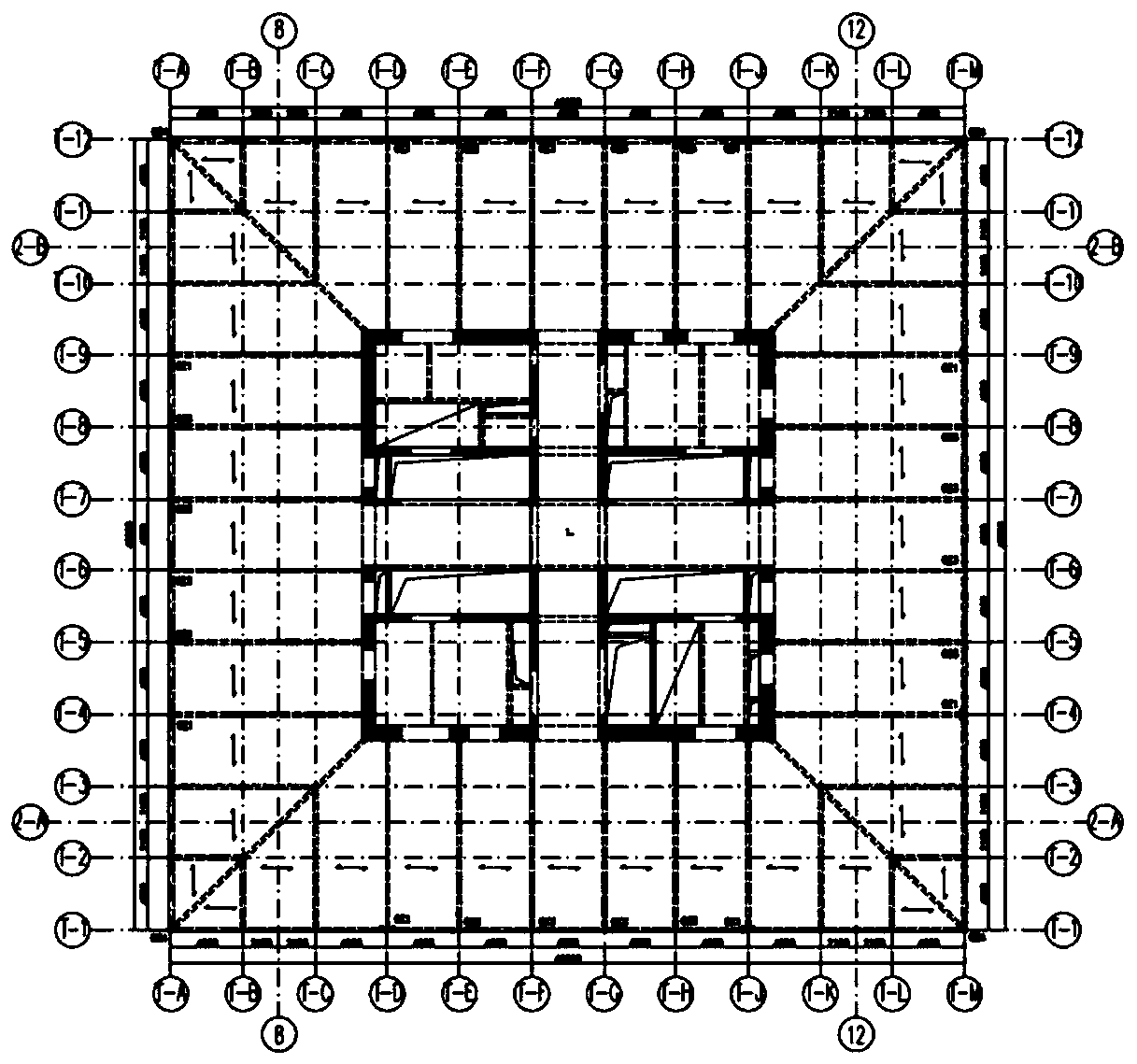 Core tube structure system with transfer layer