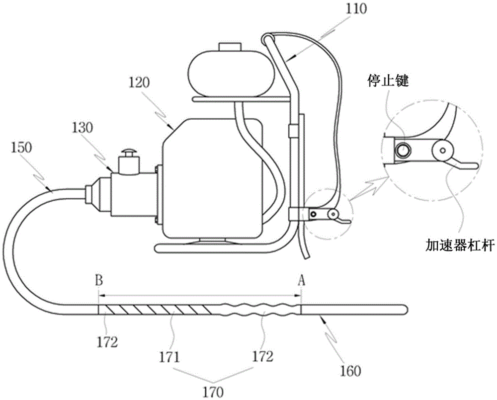 Clutch device and vibrator for concrete pouring equipped with the same