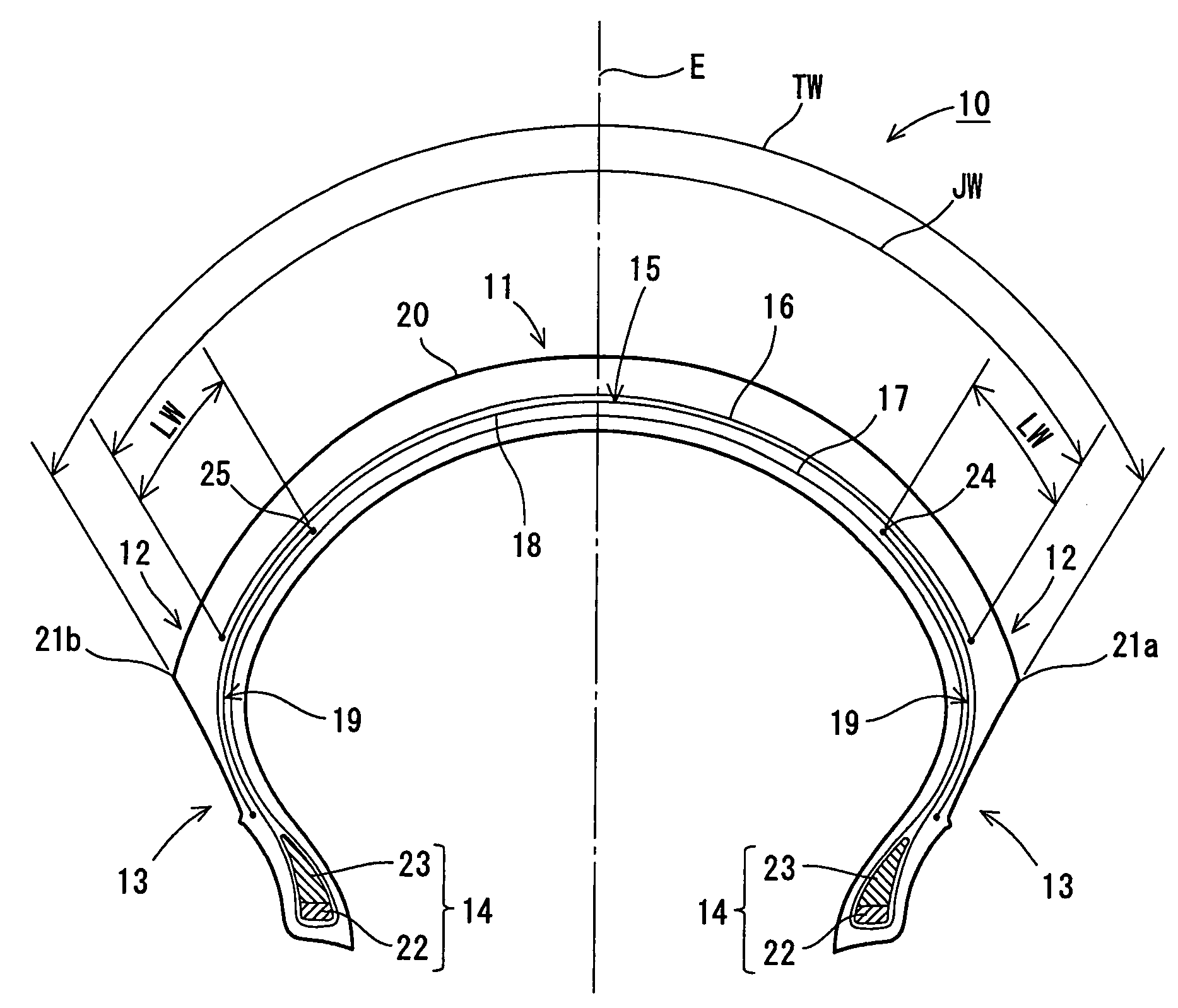 Tire for motorcycle