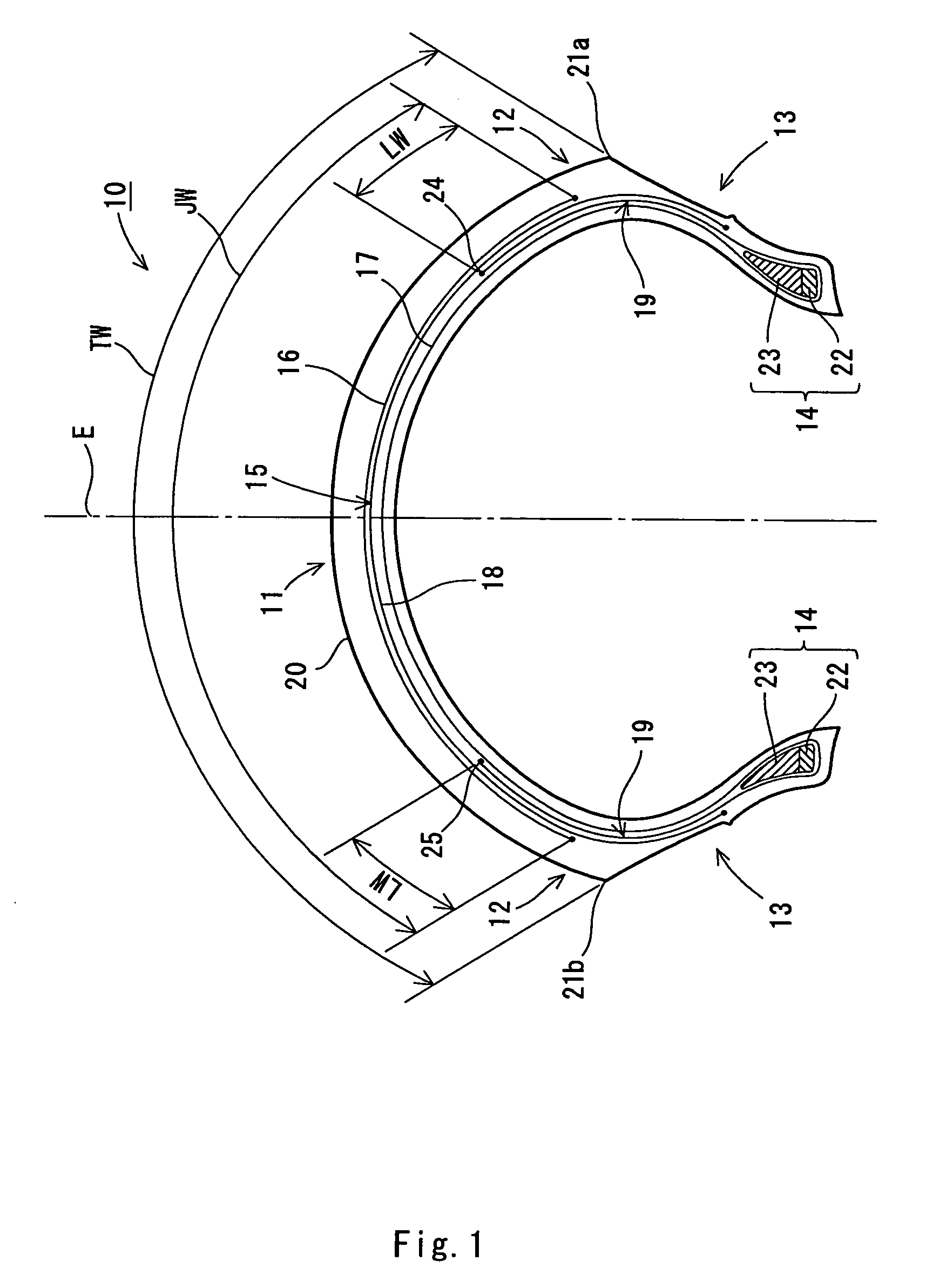 Tire for motorcycle