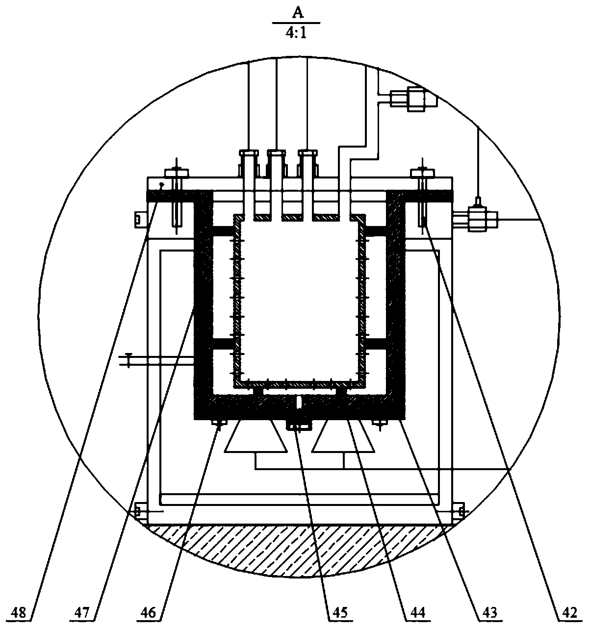 Permeability enhancement and lixiviation test system for low-permeability uranium-bearing sandstone