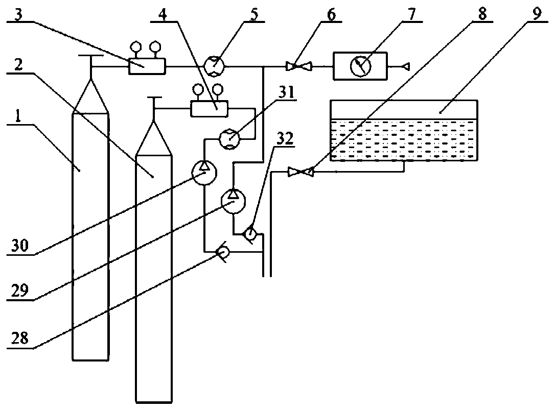 Permeability enhancement and lixiviation test system for low-permeability uranium-bearing sandstone