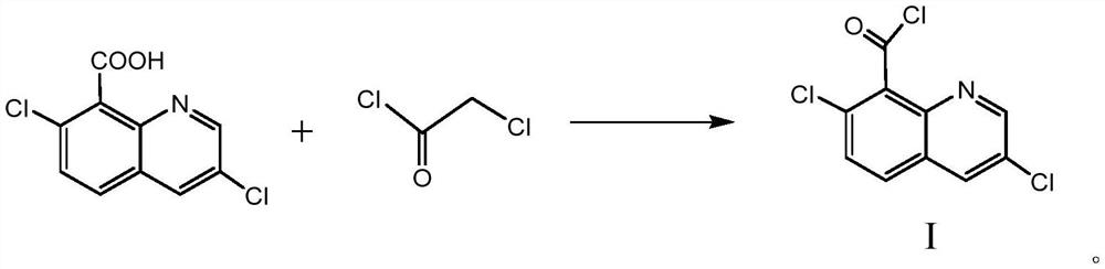 A kind of synthetic method of 3,7-dichloro-8-quinoline formyl chloride