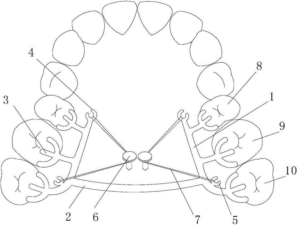 Double-side depressing molar teeth device