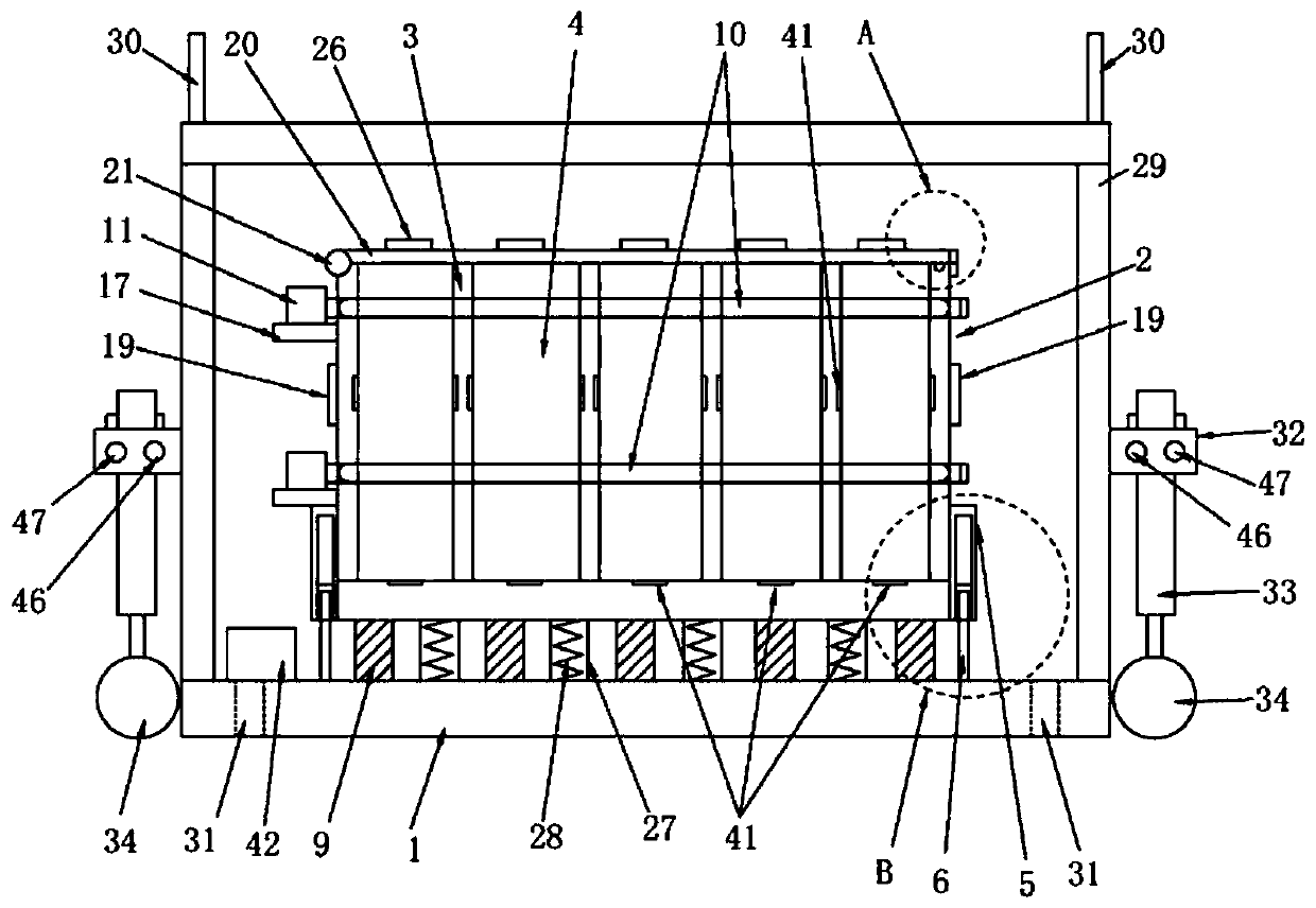 Heat dissipation type vibration-proof new energy battery device