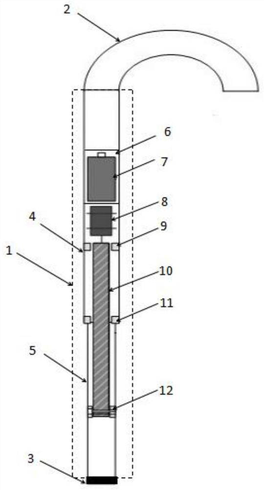 Multifunctional power-assisted lifting walking stick