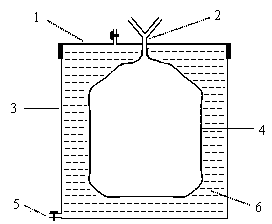 Gas quantitative blending and speed-controlled transmission method and device based on water-gas exchange technology