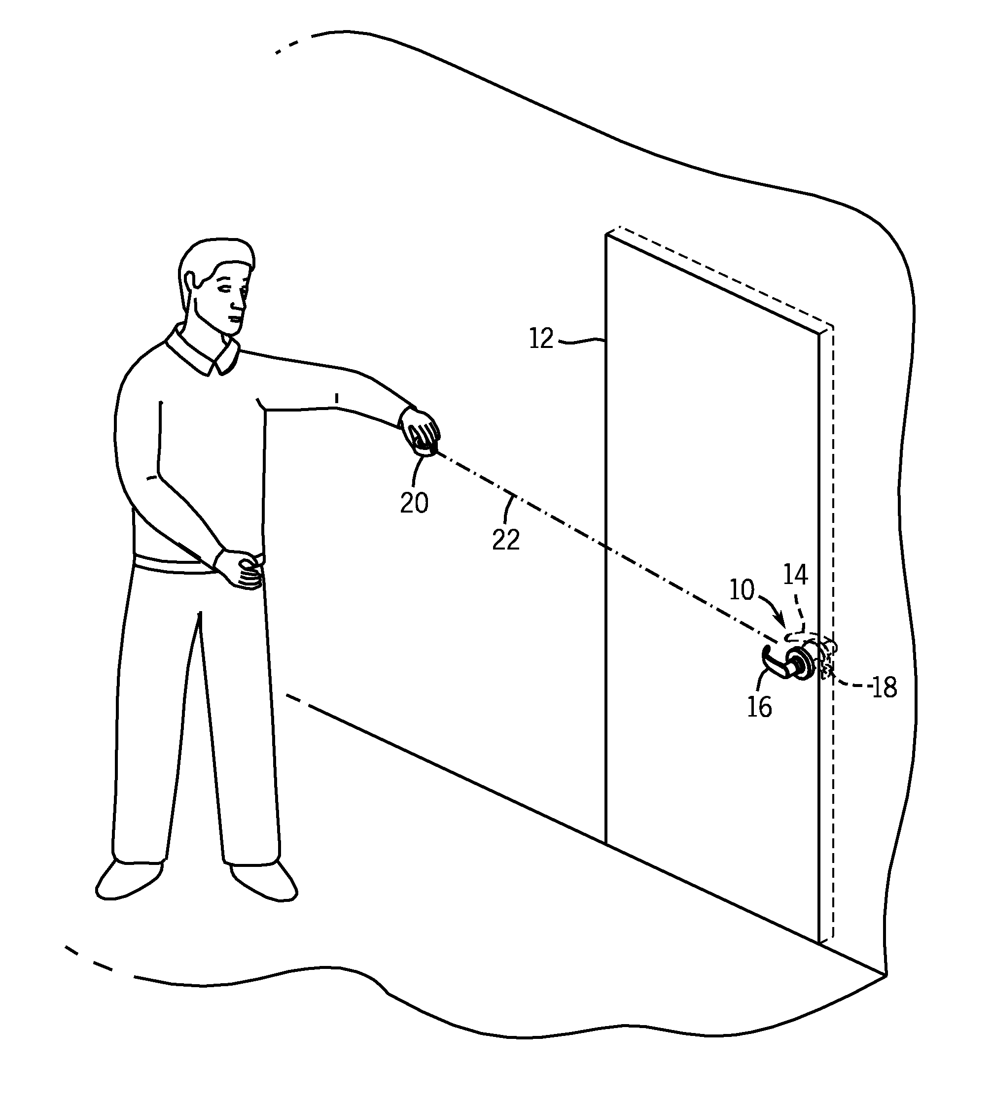 Electronic access control handle set for a door lock