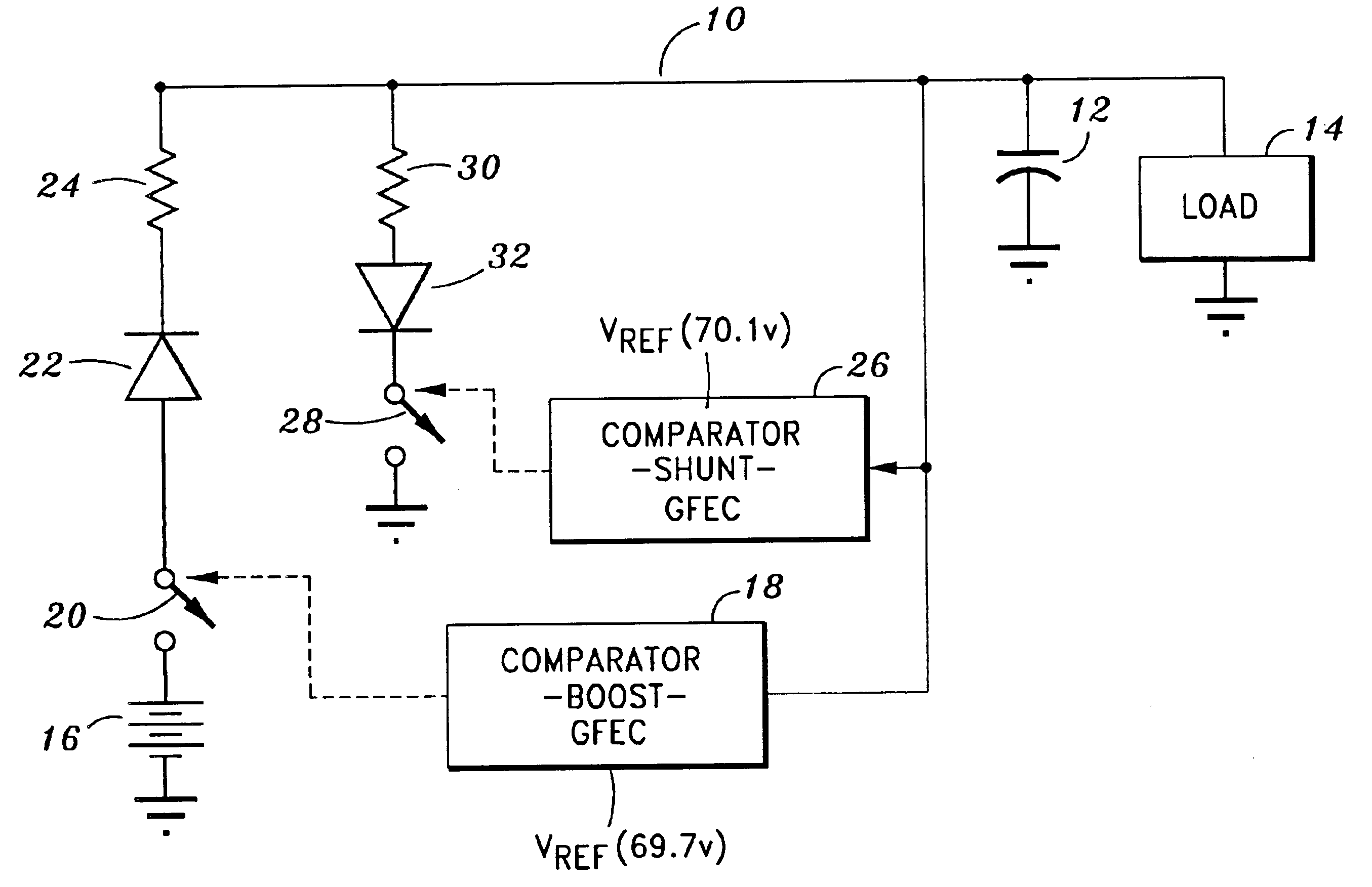 Bus voltage control using gated fixed energy pulses