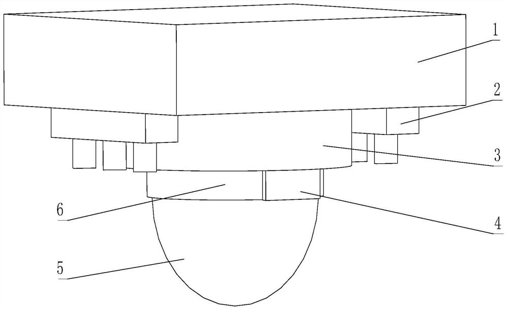 Anti-violence hemispherical monitoring camera with cleaning mechanism