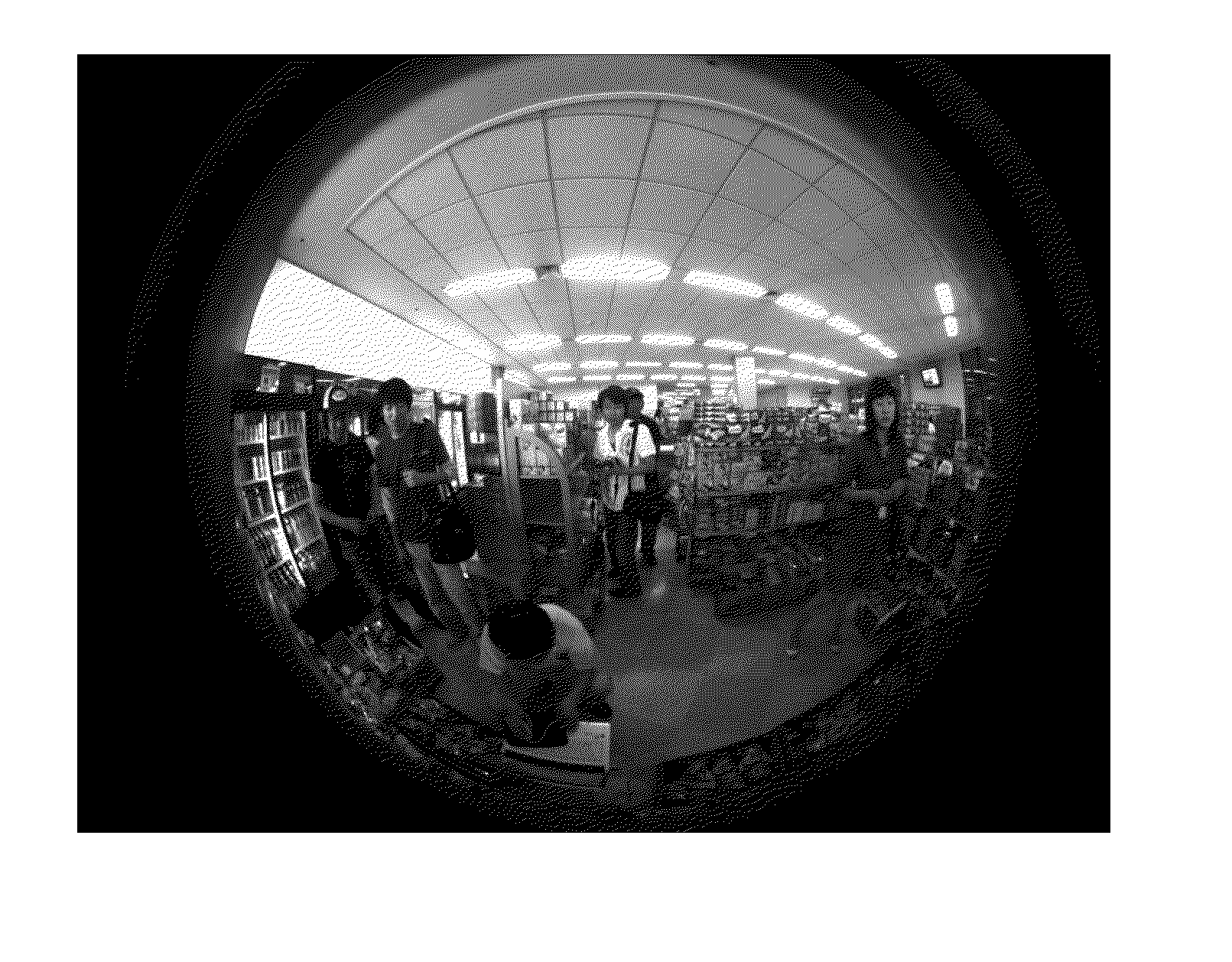 Method and apparatus for obtaining panoramic and rectilinear images using rotationally symmetric wide-angle lens