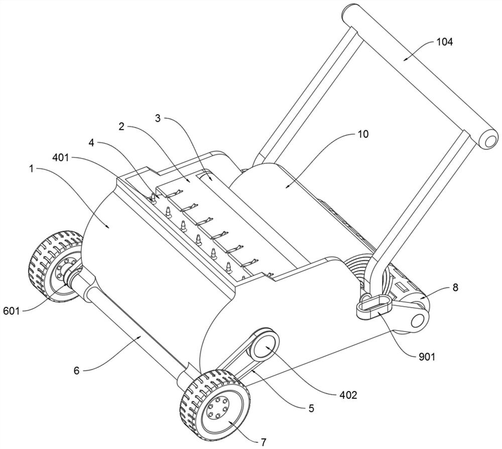 Rapid grass paving device for constructional engineering green belt