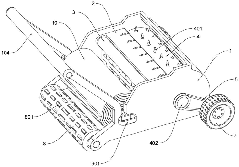 Rapid grass paving device for constructional engineering green belt