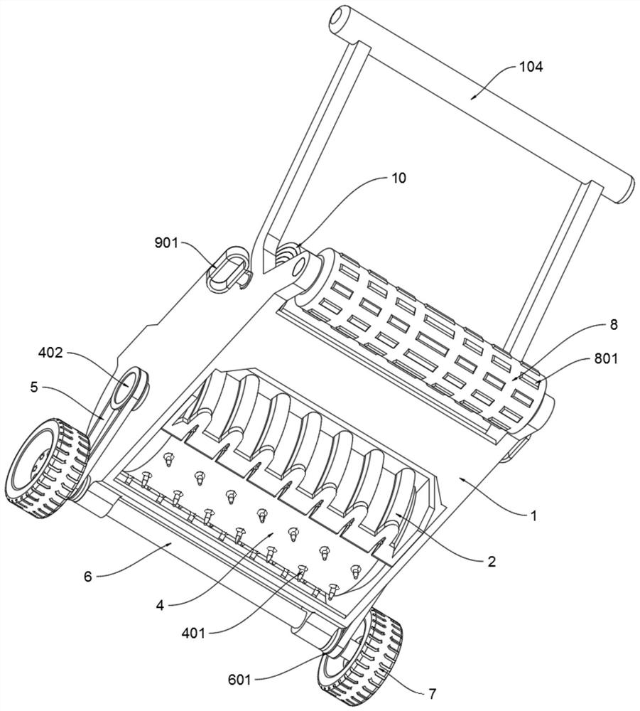 Rapid grass paving device for constructional engineering green belt