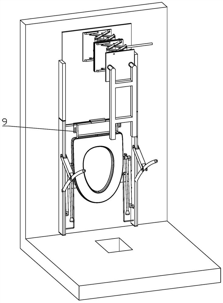 Intelligent assembly type foldable toilet bowl matched with rural pit toilet