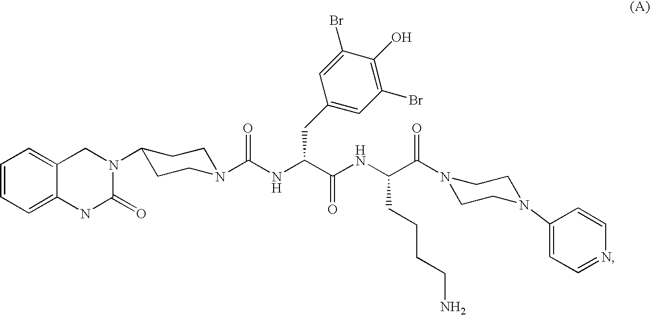 Powder formulation containing the CGRP antagonist 1 [N2-[3,5-dibromo-N-[[4-(3,4-dihydro-2 (1H)-oxoquinazolin-3-yl)-1-piperidinyl]carbonyl]-D-tyrosyl]-L-lysyl]-4-(4-pyridinyl)-piperazin, process for preparing and the use thereof as inhalation powder