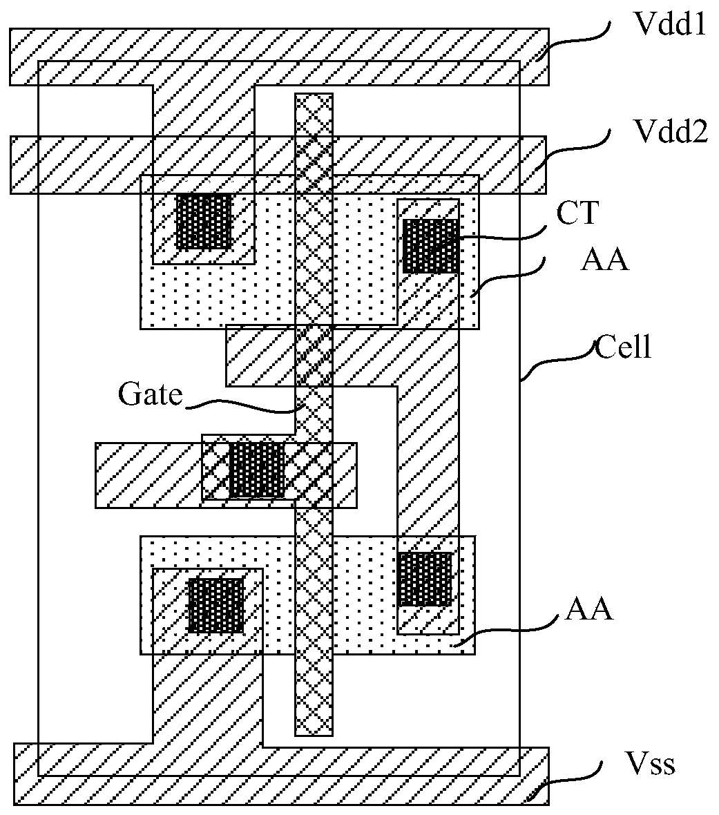 Dual-power standard cell, dual-power standard cell library and integrated circuit design method