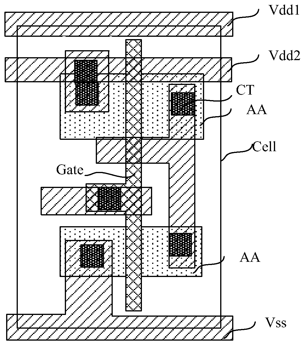 Dual-power standard cell, dual-power standard cell library and integrated circuit design method