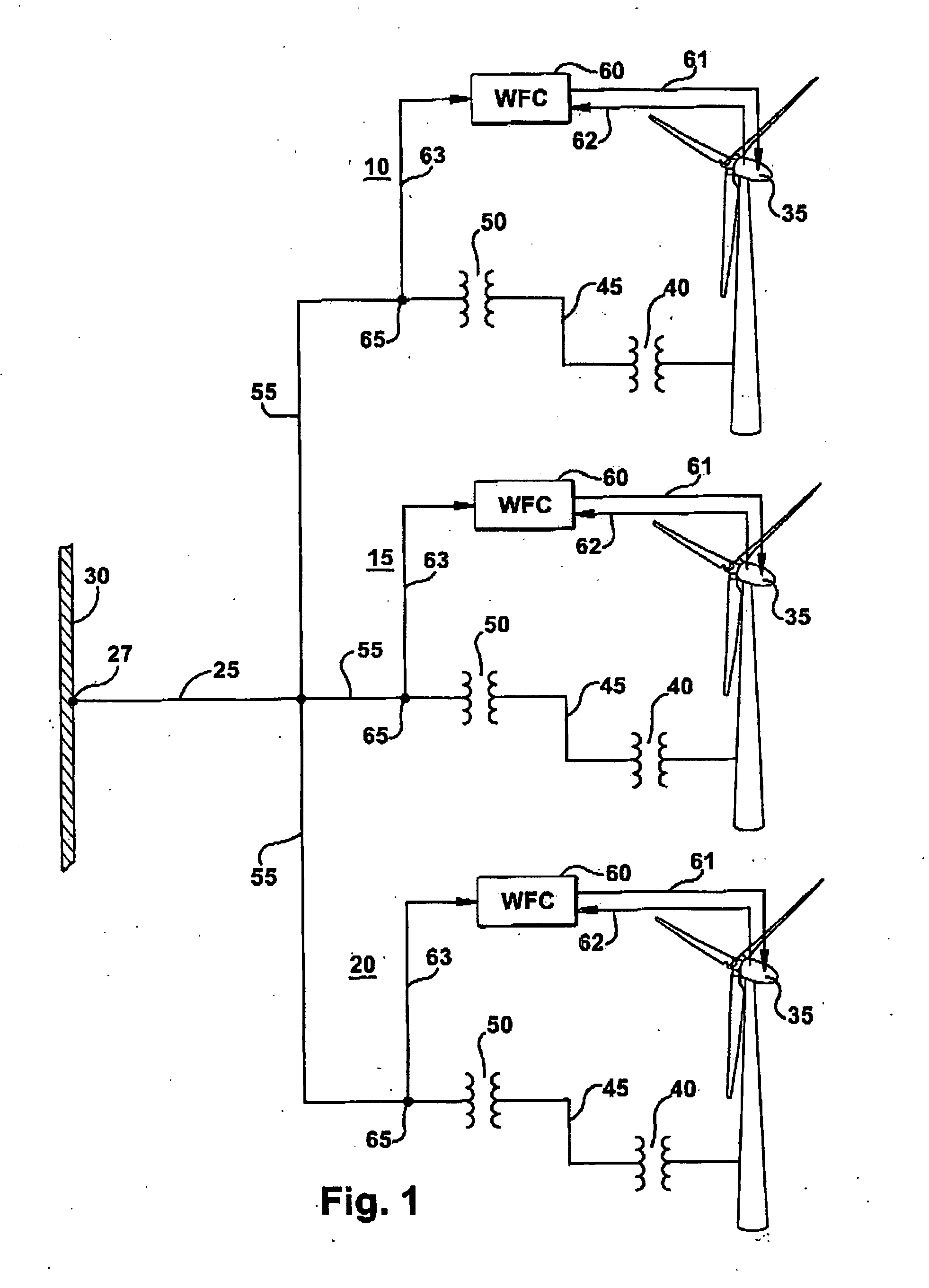 Intra-area master reactive controller for tightly coupled windfarms