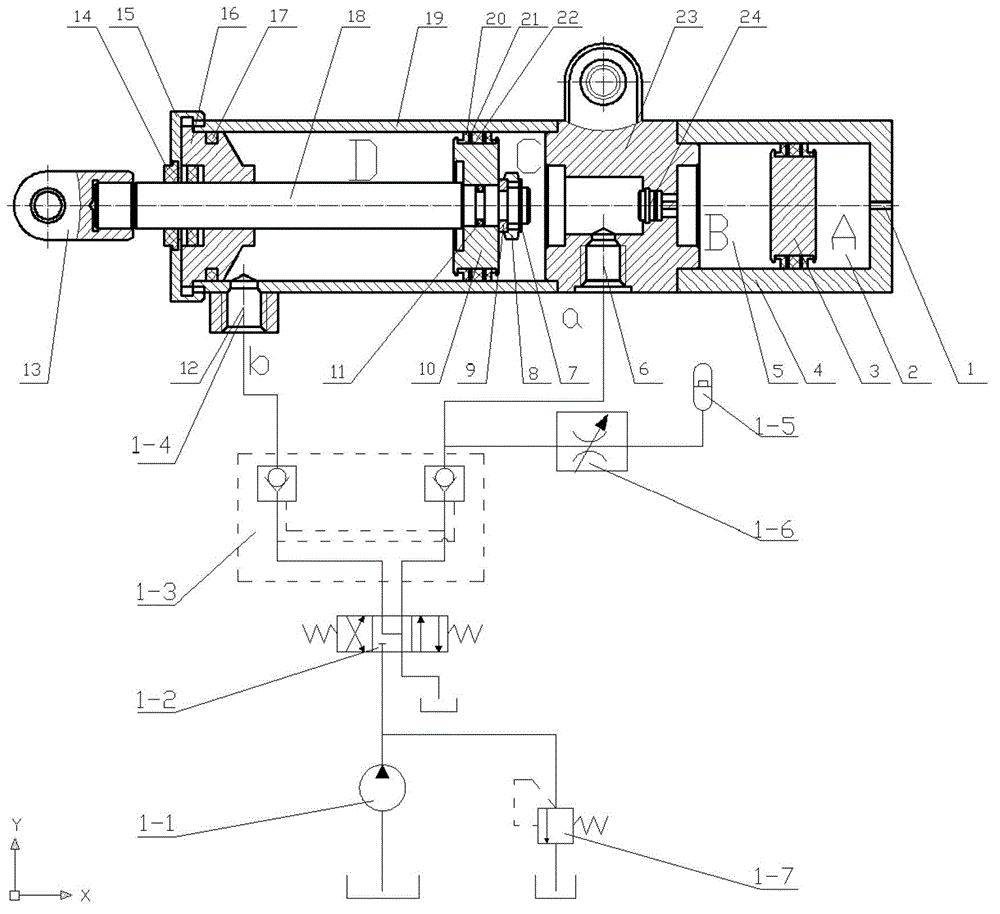 Hydro-pneumatic spring for amphibious vehicles and hydraulic regulating device for hydro-pneumatic spring for amphibious vehicle