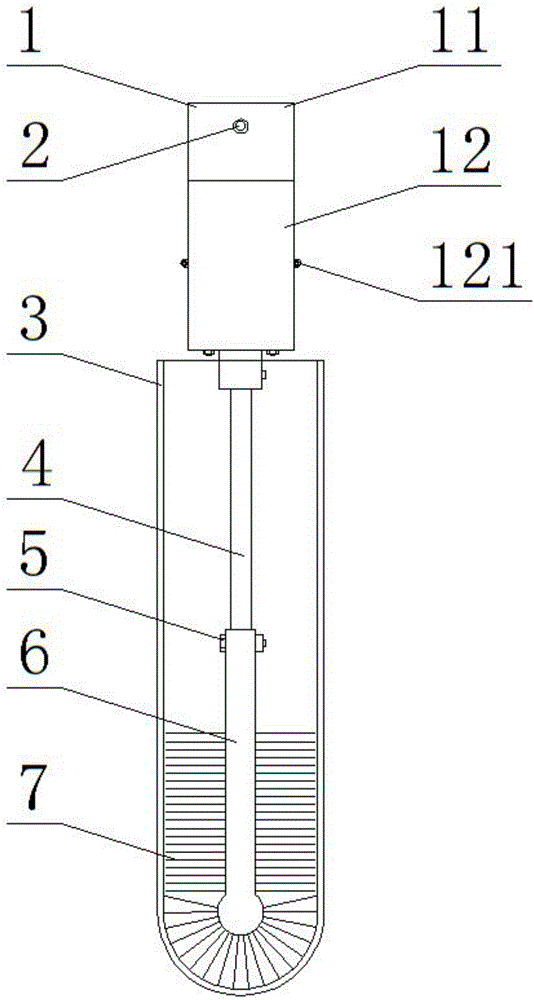 Waterproof detachable electric type test tube brush