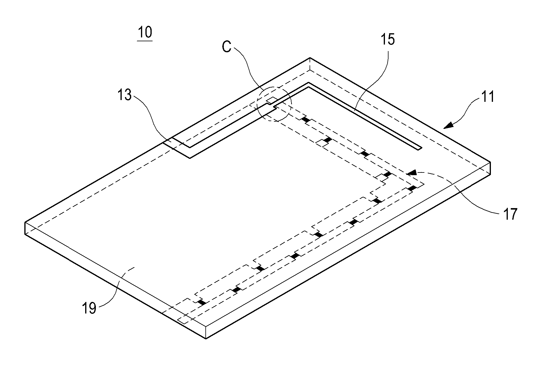 Antenna device for a portable terminal