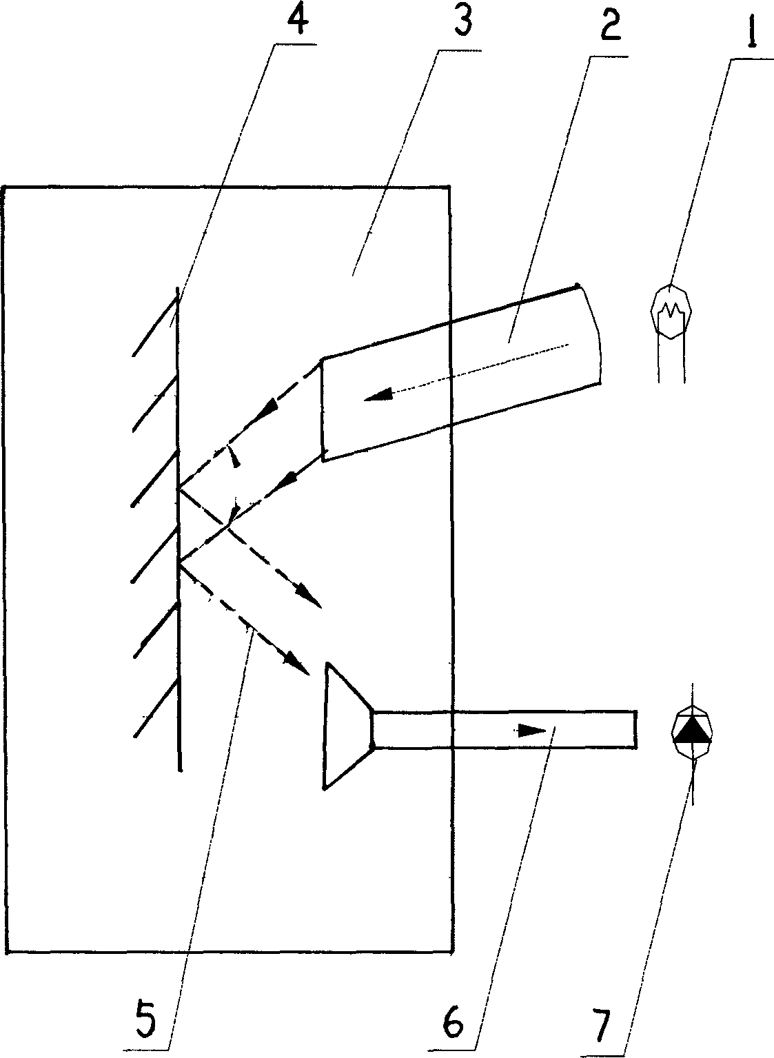 Method for measuring strength of fluid and measuring device