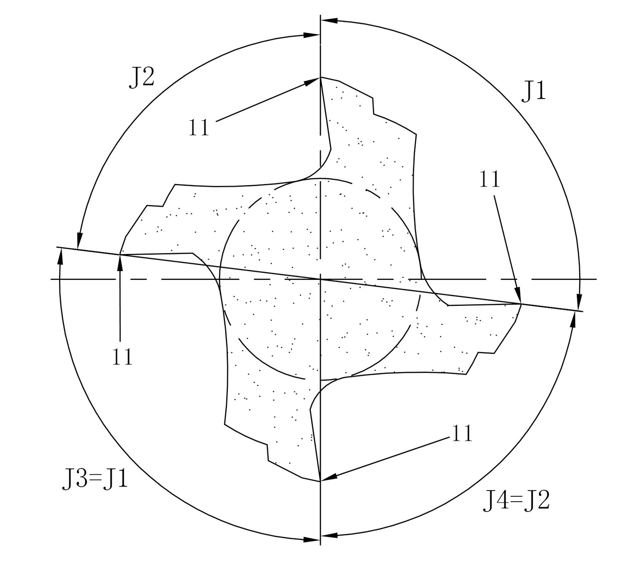 End milling cutter for processing nonferrous metal