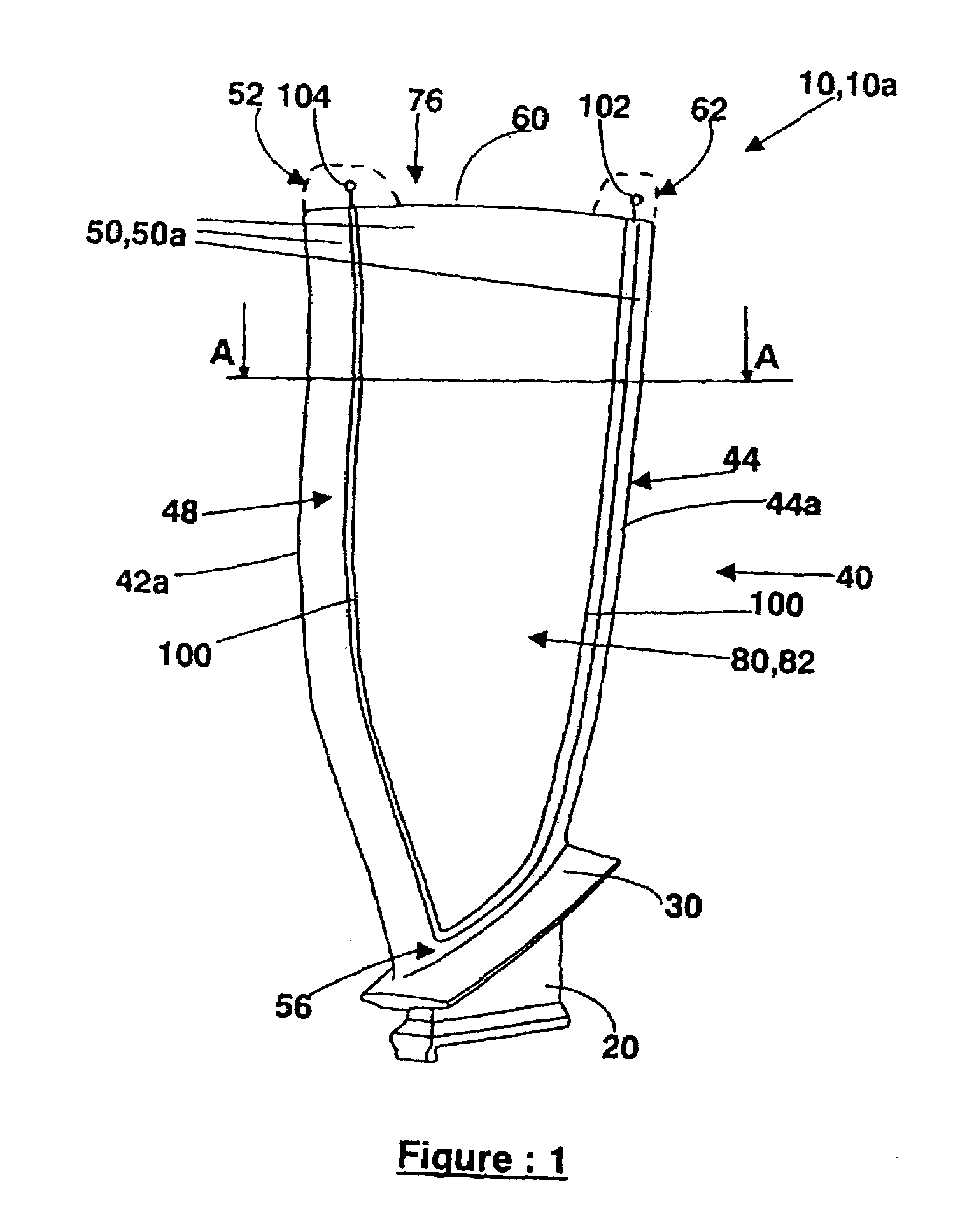 Lightened turbomachine blade and its manufacturing process