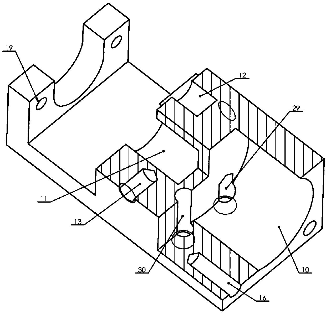 External connection type normal-locking hydraulic disc brake device