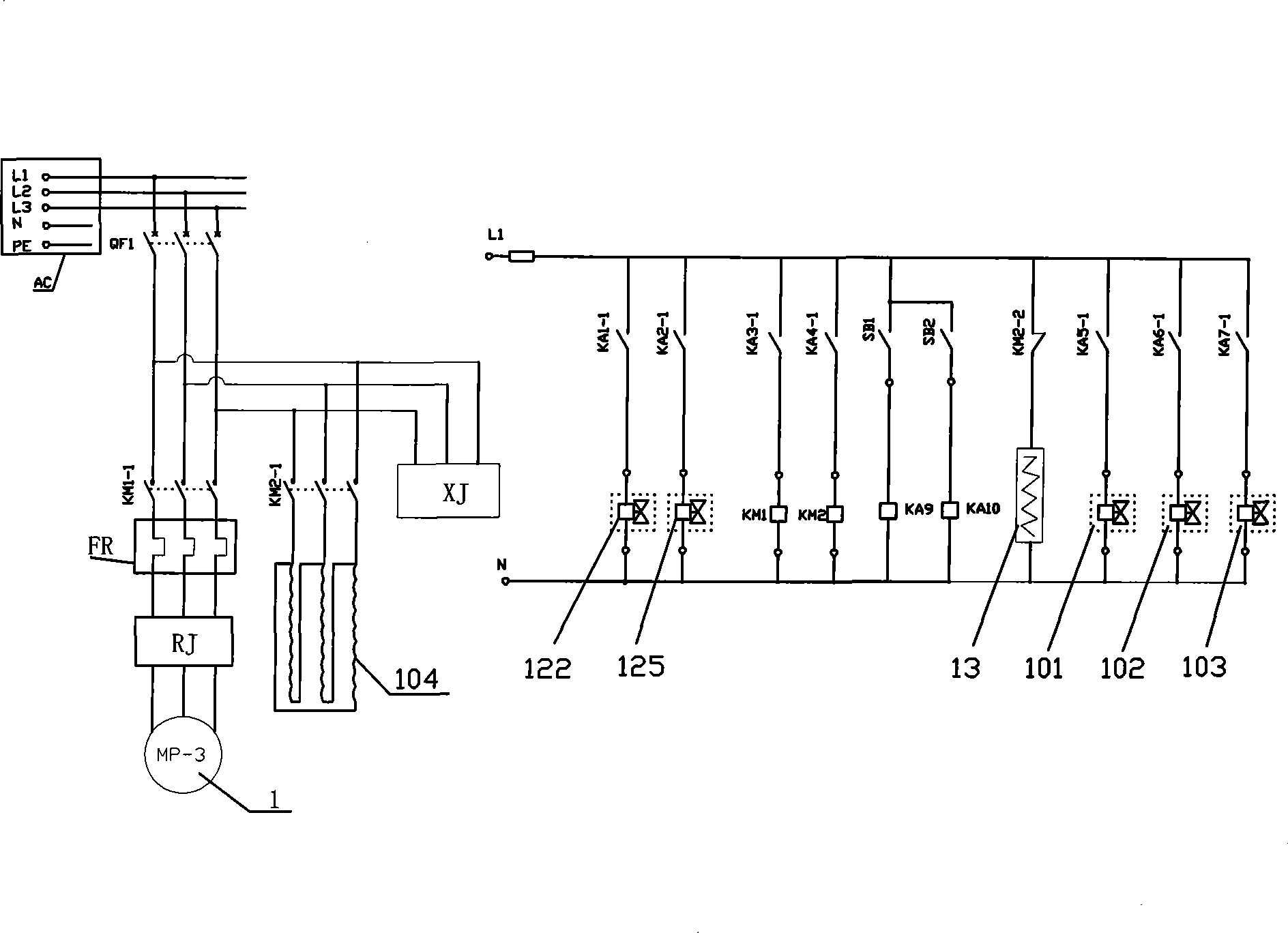 Combination type drying machines controller