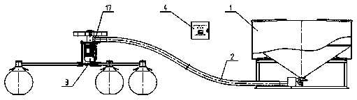 Remote pneumatic feeding and weighing feeder