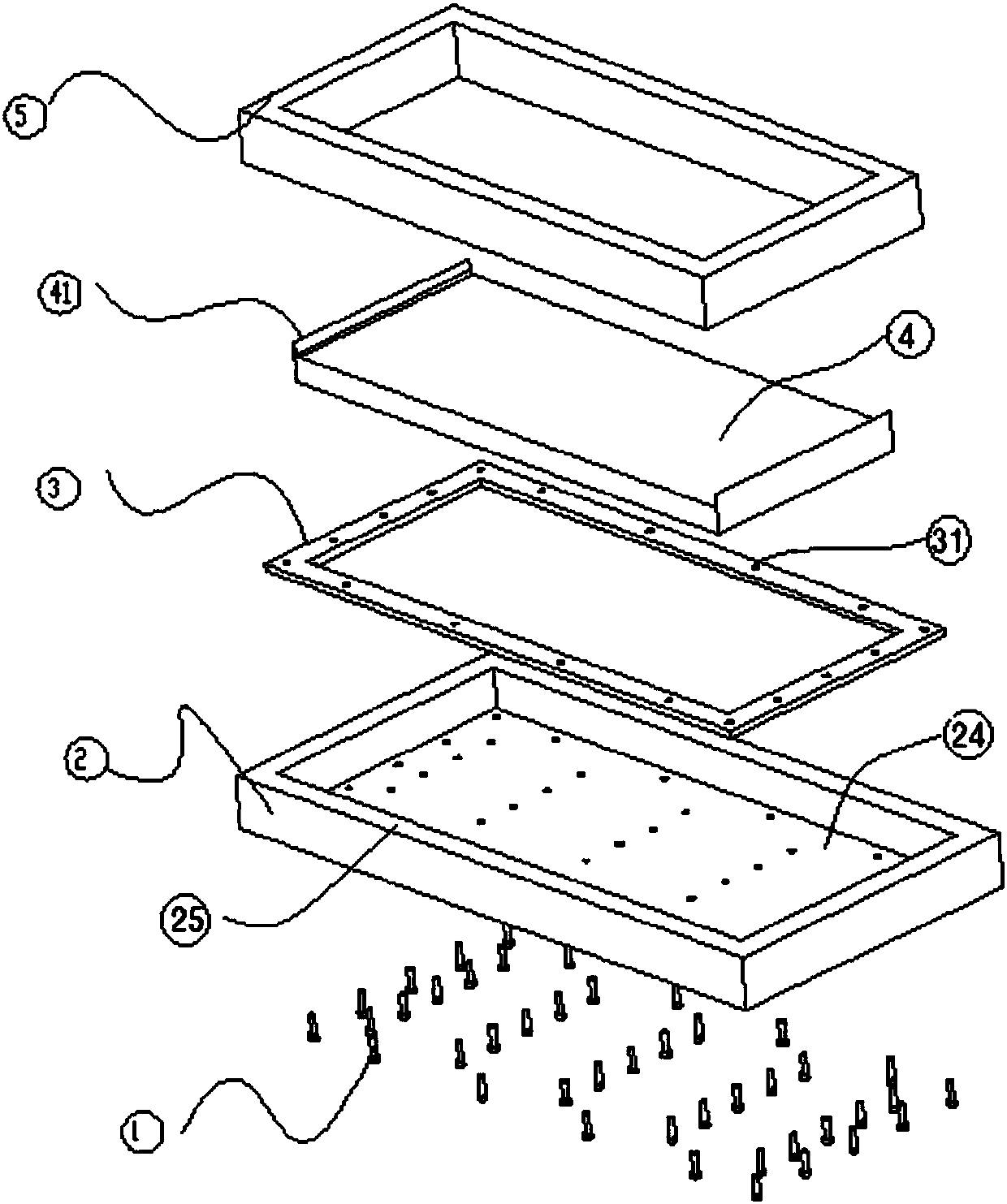 Plastic packaging mould and plastic packaging method