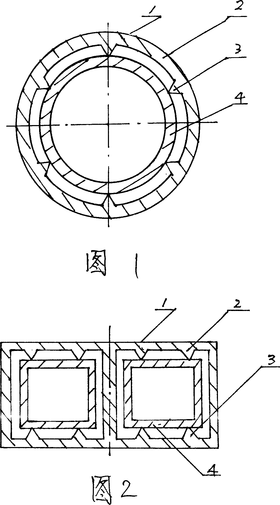 Wood-plastic foam rise, steel tube combined pipes and formula thereof