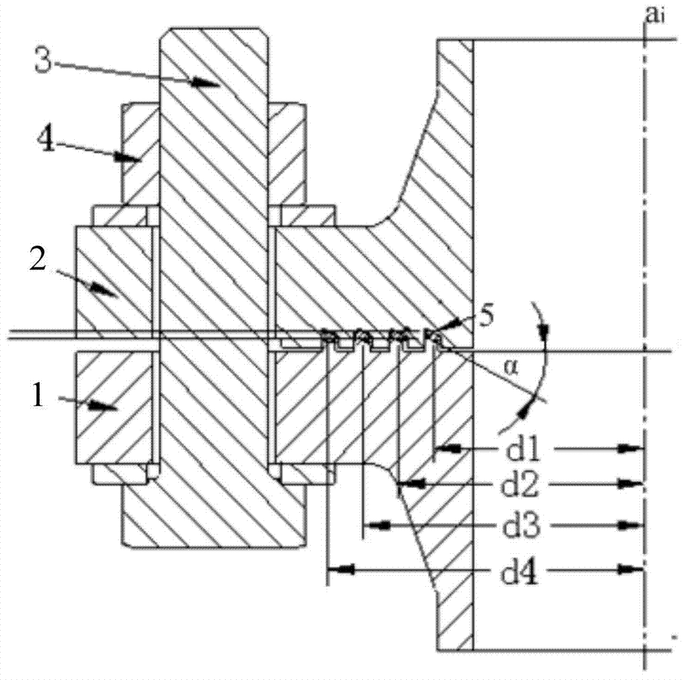 Flanged connection component