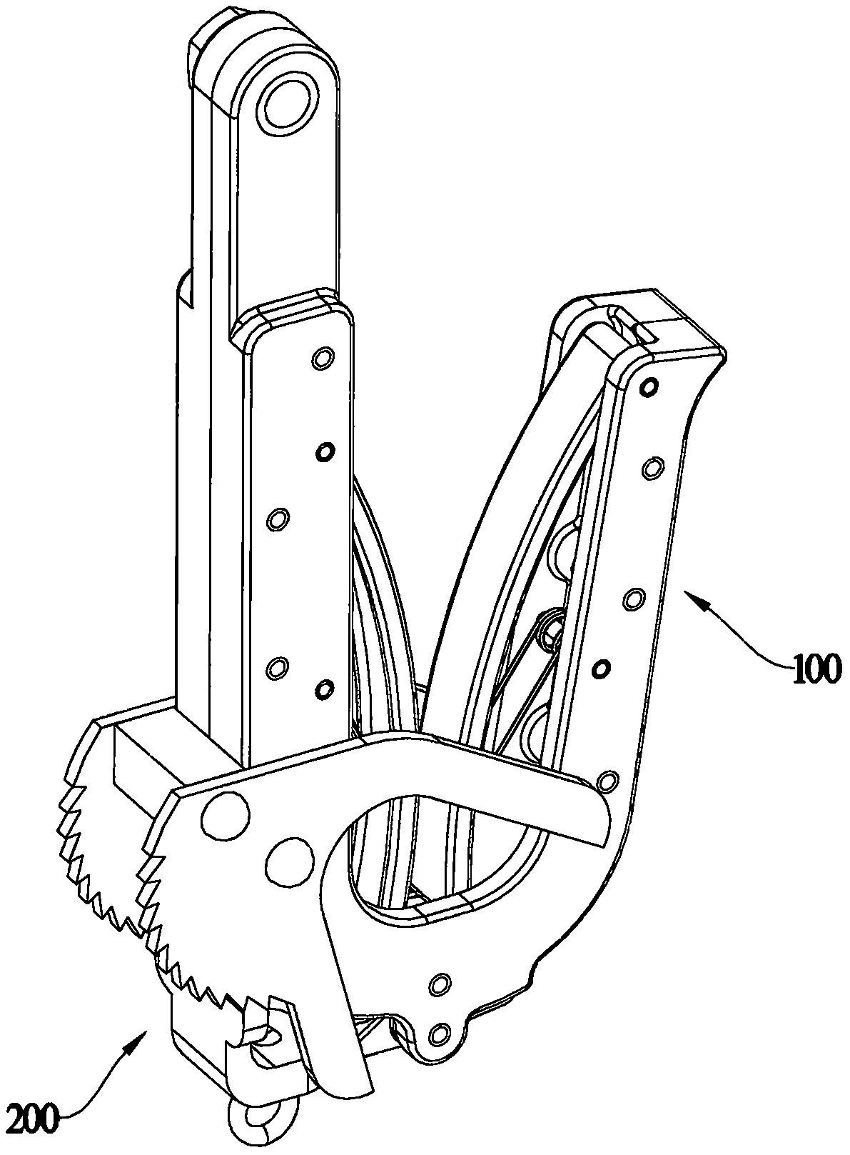 A short-circuit grounding clamp with locking and anti-loosening function