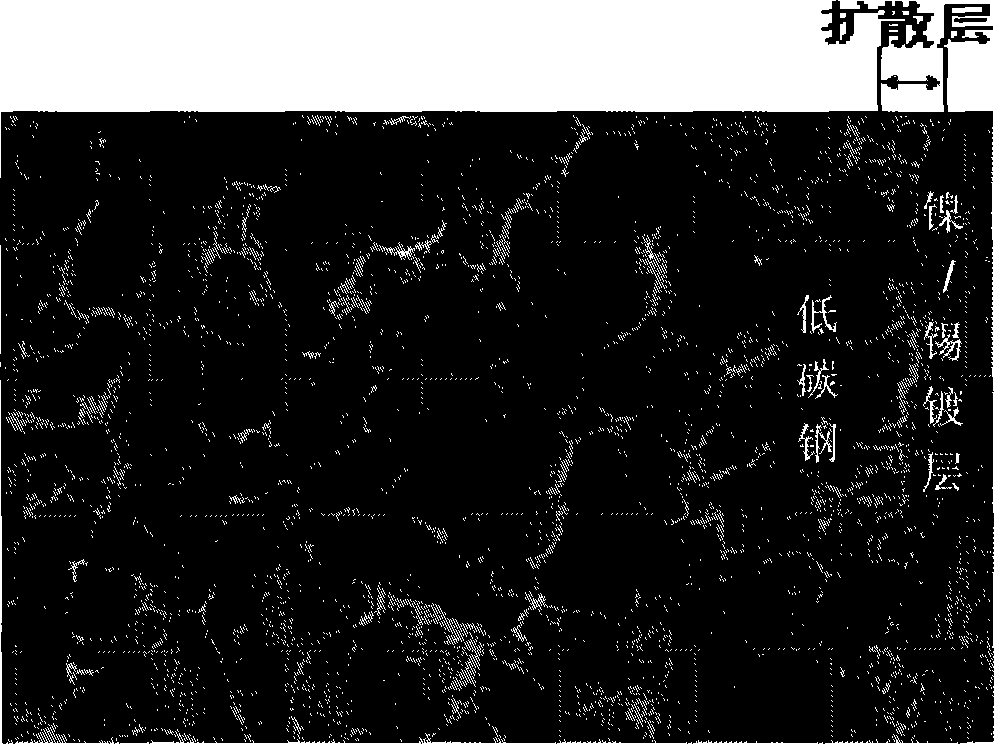 Method for producing nickel coating on metal surface