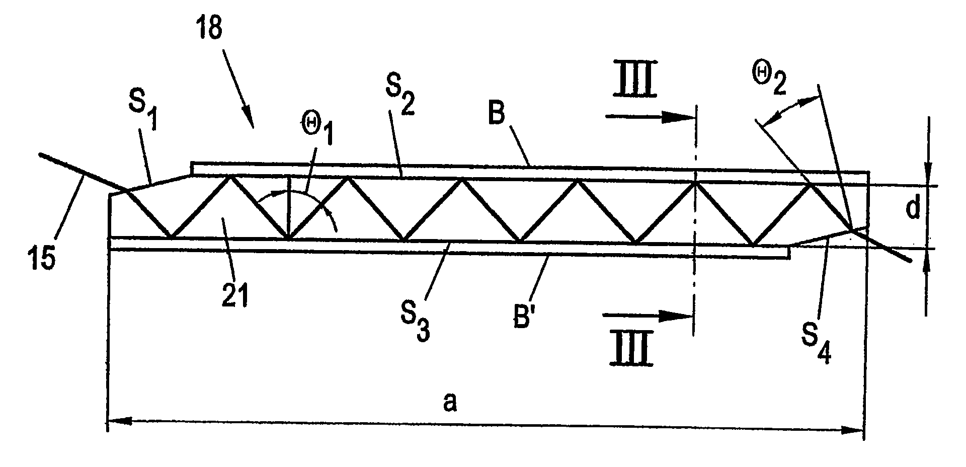 Multiple-Reflection Delay Line For A Laser Beam And Resonator Or Short Pulse Laser Device Comprising A Delay Line Of This Type