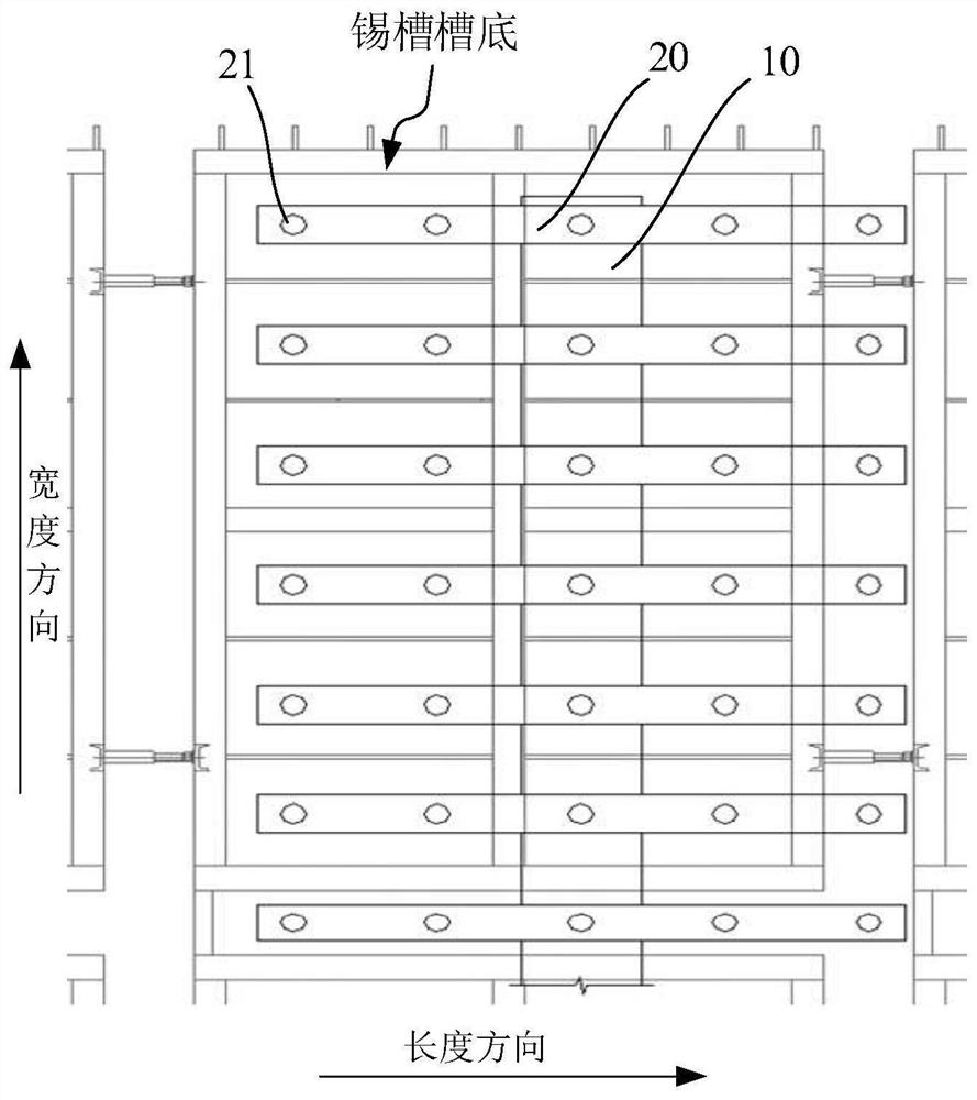 Tin bath ventilation device, tin bath cooling system and tin bath