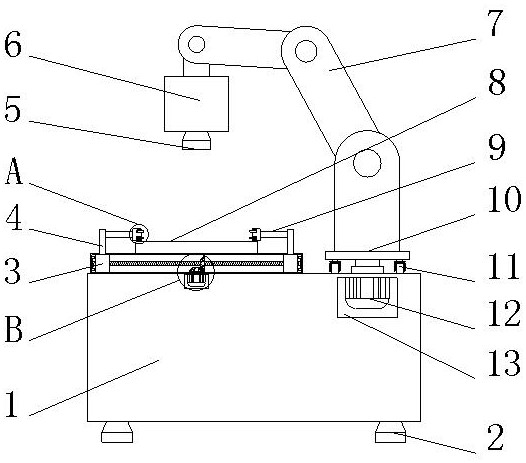 Horizontal multi-joint visual labeling robot