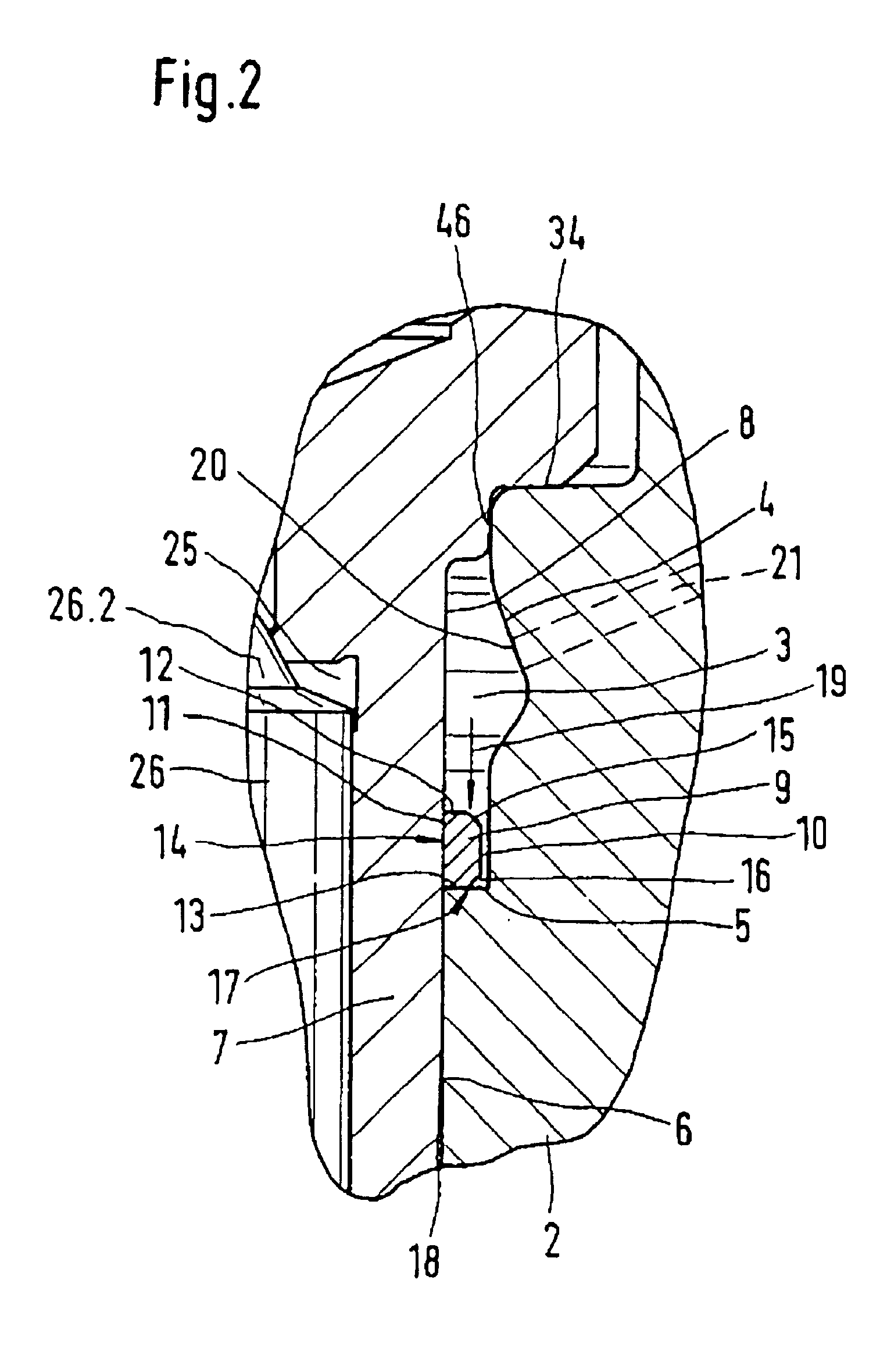 High-pressure sealing element to four injectors