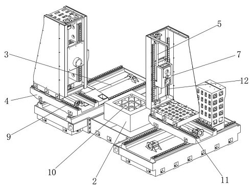 Automatic tool changing numerical control machine tool for graphite processing