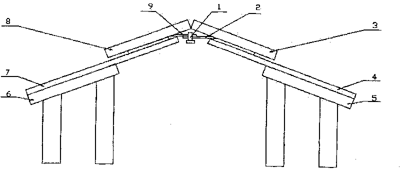 Fireproofing machinery folding device opened by deadweight